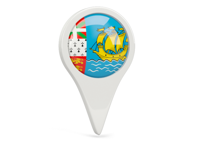 Round pin icon. Download flag icon of Saint Pierre and Miquelon at PNG format