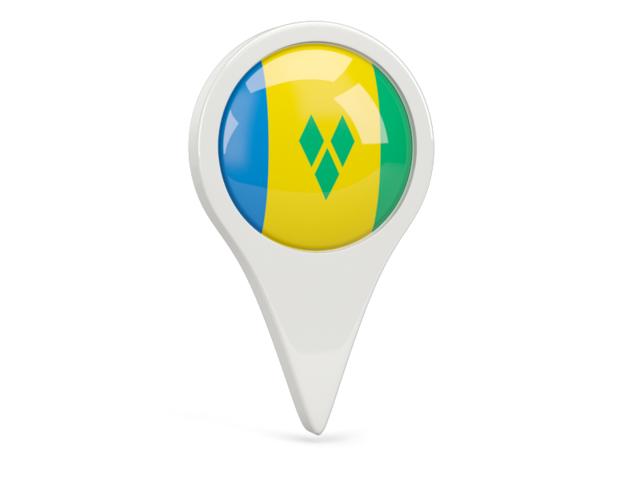 Round pin icon. Download flag icon of Saint Vincent and the Grenadines at PNG format
