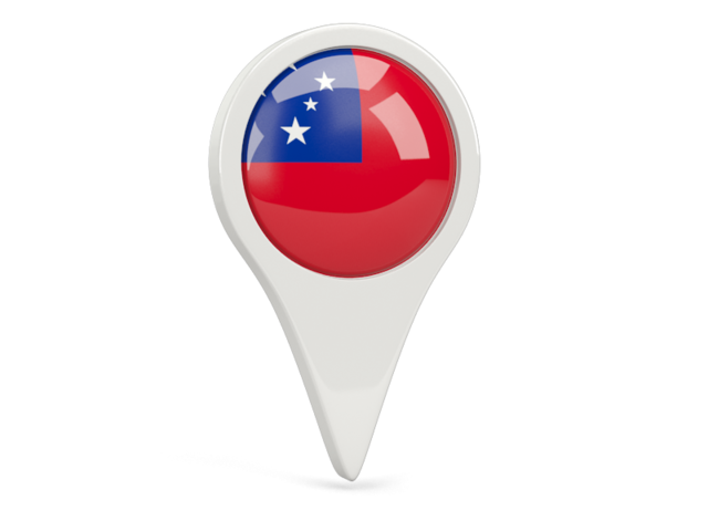 Round pin icon. Download flag icon of Samoa at PNG format