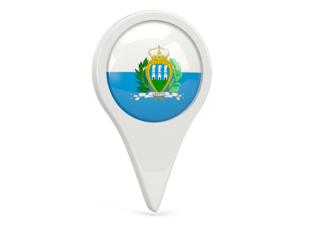 Round pin icon. Download flag icon of San Marino at PNG format