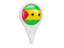 Sao Tome and Principe. Round pin icon. Download icon.