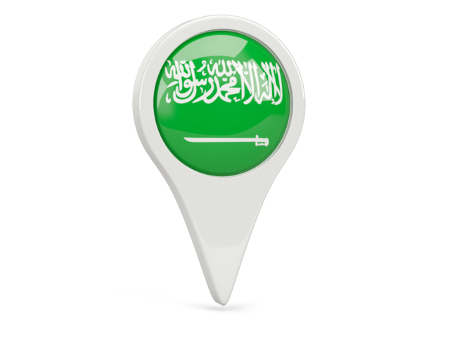 Круглый флажок. Скачать флаг. Саудовская Аравия