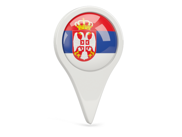 Round pin icon. Download flag icon of Serbia at PNG format