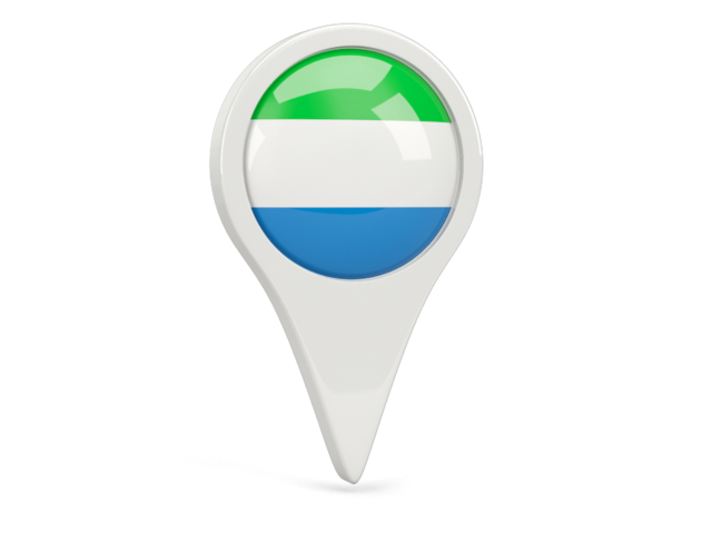 Round pin icon. Download flag icon of Sierra Leone at PNG format