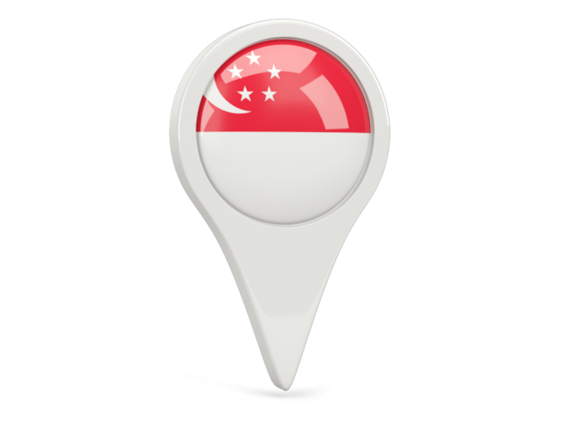 Round pin icon. Download flag icon of Singapore at PNG format