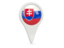 Slovakia. Round pin icon. Download icon.