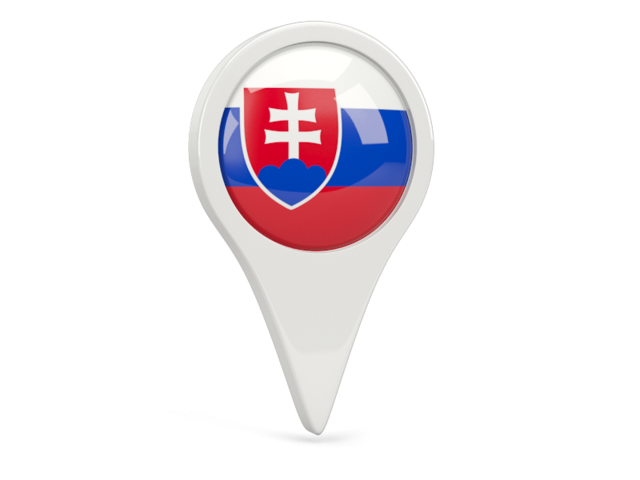 Round pin icon. Download flag icon of Slovakia at PNG format