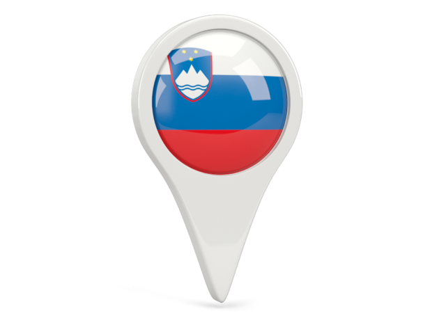 Round pin icon. Download flag icon of Slovenia at PNG format