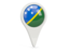 Solomon Islands. Round pin icon. Download icon.