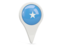 Somalia. Round pin icon. Download icon.