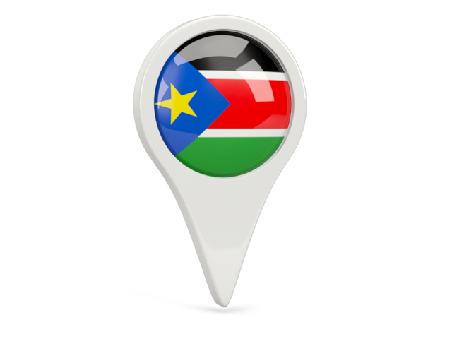 Круглый флажок. Скачать флаг. Южный Судан