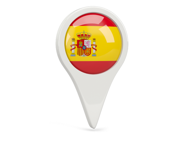 Round pin icon. Download flag icon of Spain at PNG format