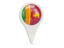 Sri Lanka. Round pin icon. Download icon.