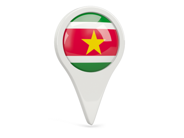 Round pin icon. Download flag icon of Suriname at PNG format