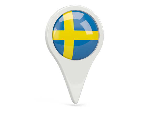 Round pin icon. Download flag icon of Sweden at PNG format
