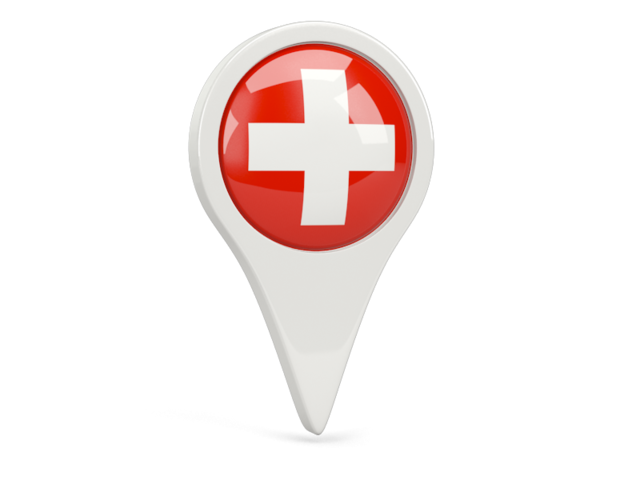 Round pin icon. Download flag icon of Switzerland at PNG format