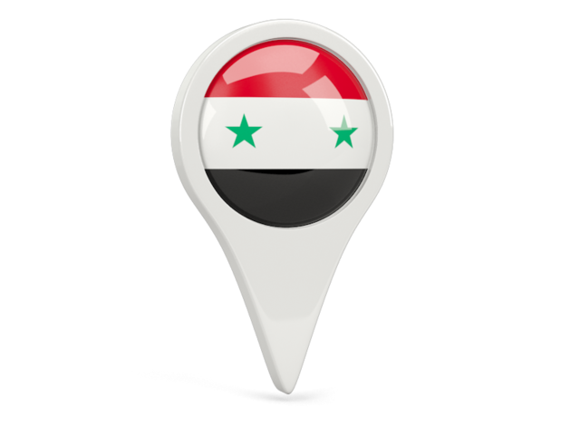 Round pin icon. Download flag icon of Syria at PNG format