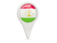 Tajikistan. Round pin icon. Download icon.