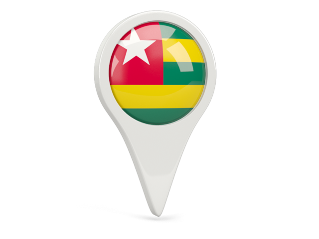 Round pin icon. Download flag icon of Togo at PNG format