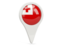 Tonga. Round pin icon. Download icon.