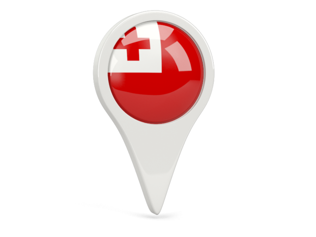 Round pin icon. Download flag icon of Tonga at PNG format