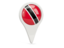 Trinidad and Tobago. Round pin icon. Download icon.