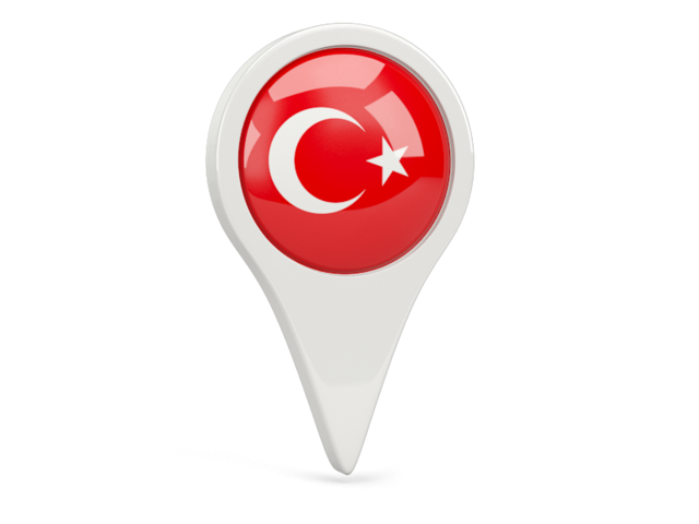 Round pin icon. Download flag icon of Turkey at PNG format