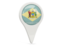 Flag of state of Delaware. Round pin icon. Download icon