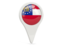 Flag of state of Georgia. Round pin icon. Download icon