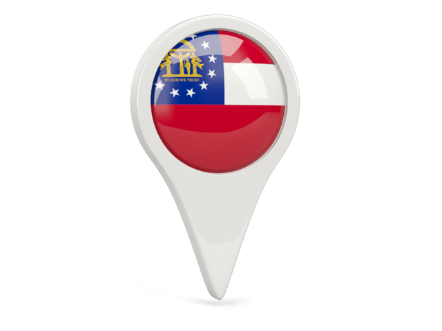 Round pin icon. Download flag icon of Georgia