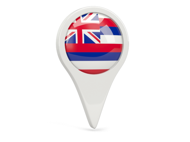 Round pin icon. Download flag icon of Hawaii