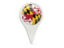 Flag of state of Maryland. Round pin icon. Download icon