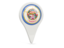 Flag of state of Minnesota. Round pin icon. Download icon