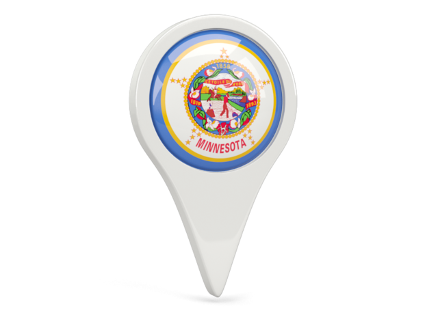 Round pin icon. Download flag icon of Minnesota