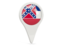 Flag of state of Mississippi. Round pin icon. Download icon