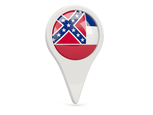 Round pin icon. Download flag icon of Mississippi