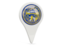 Flag of state of Nebraska. Round pin icon. Download icon
