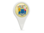 Flag of state of New Jersey. Round pin icon. Download icon
