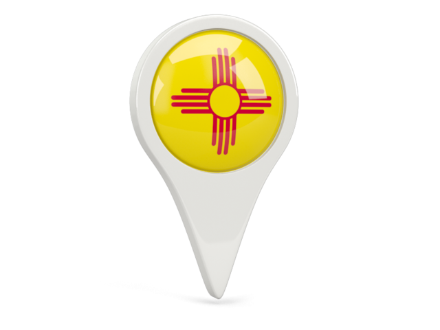 Round pin icon. Download flag icon of New Mexico