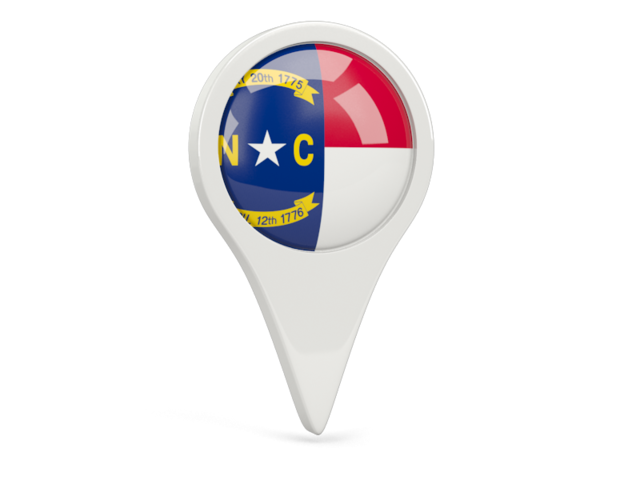 Round pin icon. Download flag icon of North Carolina