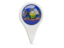 Flag of state of Pennsylvania. Round pin icon. Download icon