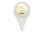 Flag of state of Rhode Island. Round pin icon. Download icon