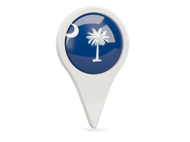 Round pin icon. Download flag icon of South Carolina