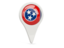 Flag of state of Tennessee. Round pin icon. Download icon