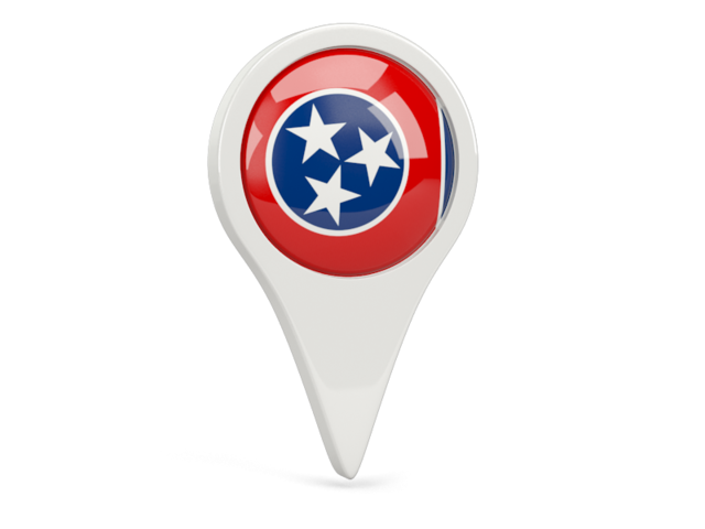 Round pin icon. Download flag icon of Tennessee