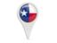 Flag of state of Texas. Round pin icon. Download icon