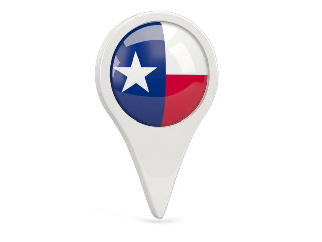 Round pin icon. Download flag icon of Texas