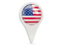 United States of America. Round pin icon. Download icon.