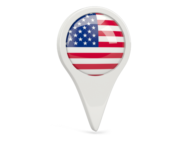 Round pin icon. Download flag icon of United States of America at PNG format