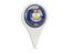 Flag of state of Utah. Round pin icon. Download icon